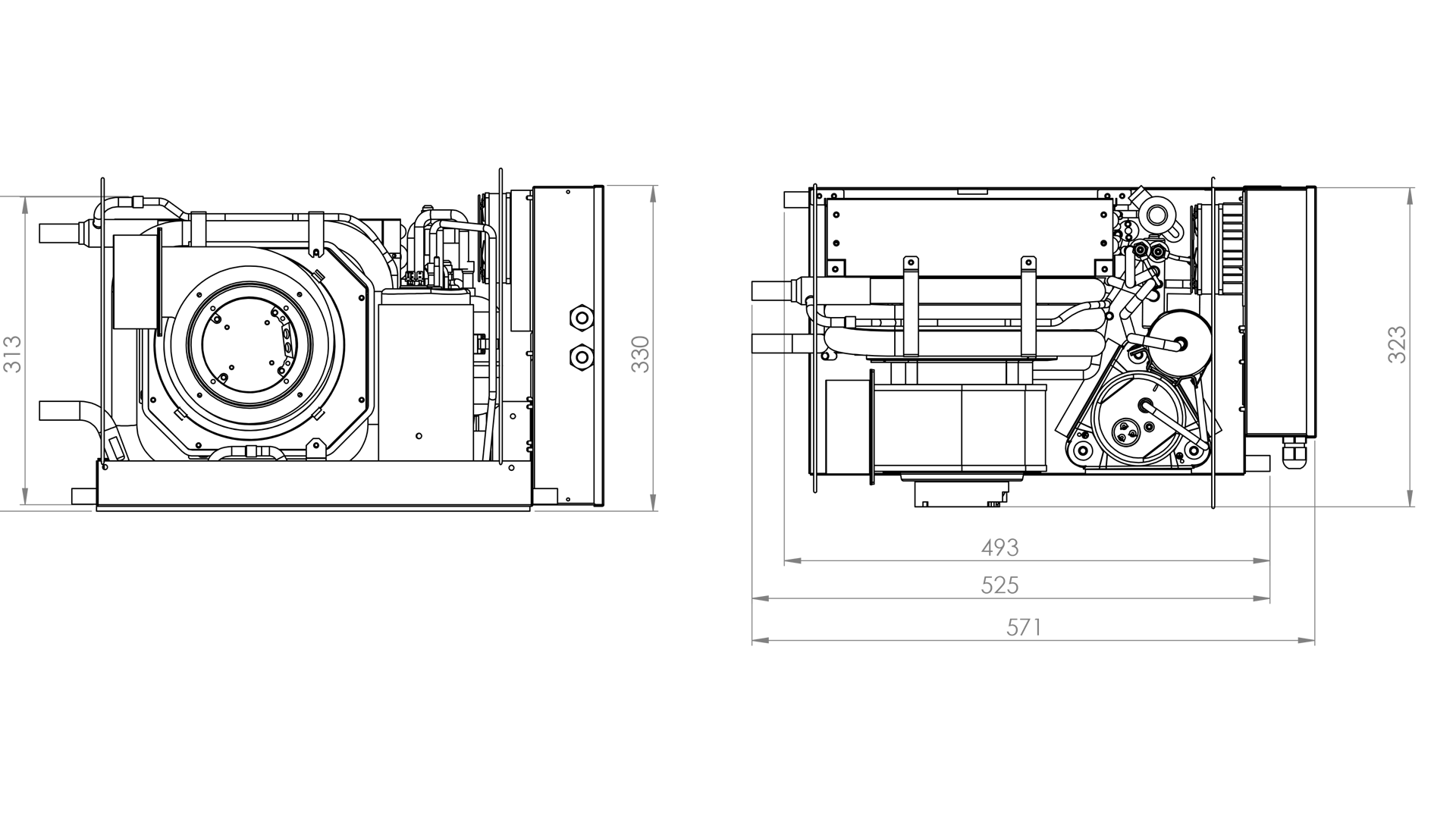 condizionatore barca i10 VSD smart disegno tecnico